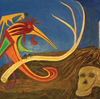 Spirit Bird With Skull