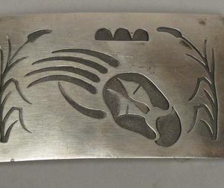 Hopi Bear Paw Silver Buckle