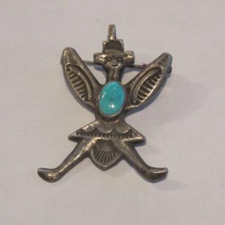 Early Zuni Sandcast Knifewing Pin