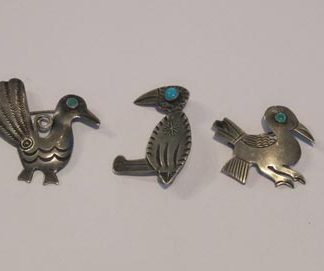 Three Navajo Bird Pins
