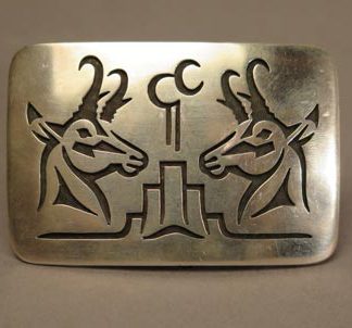 Hopi Belt Buckle with Antelope