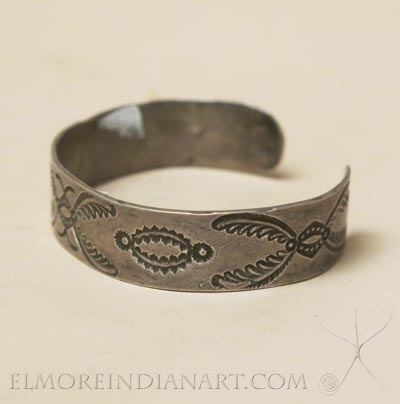Old Navajo Ingot Silver Bracelet, c.1920