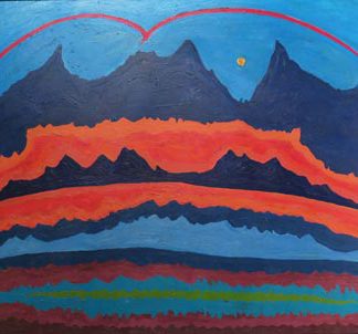 Landscape With Red Bird