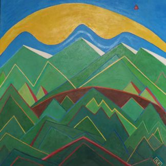 Triangle Mountain with Moon