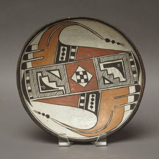 White-Slipped Polychrome Bowl by Daisy Hooee, c. 1935