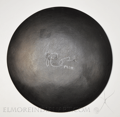 San Ildefonso Blackware Plate by Rose Gonzales Image 2
