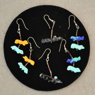 Three Pairs of Zuni Fetish Earrings
