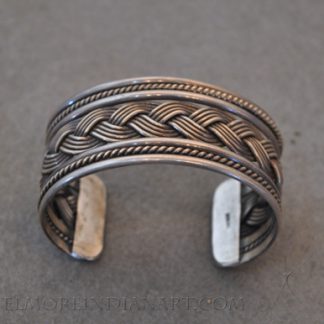Navajo Braided Silver Bracelet, c.1950s