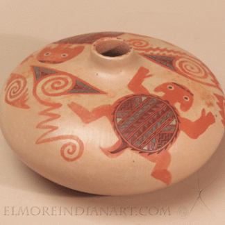Hopi-Navajo Seed Jar with Horn Toads by Nathan Begaye