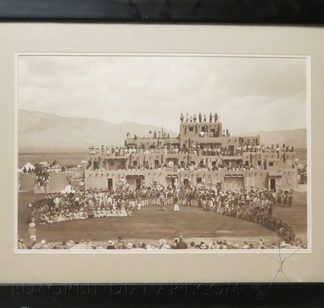 Vintage Photograph "Painted Desert" Pueblo Village Exhibit, San Diego 1915