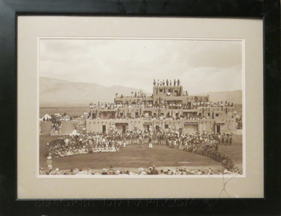 Vintage Photograph "Painted Desert" Pueblo Village Exhibit, San Diego 1915