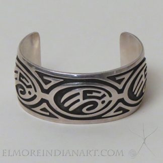 Hopi Silver Overlay Cuff