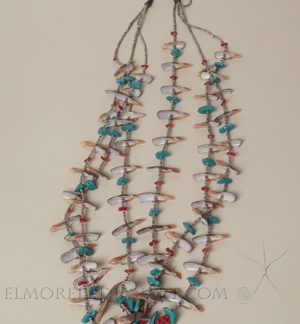 Colorful Three Strand Santo Domingo Fetish Necklace, c.1950s