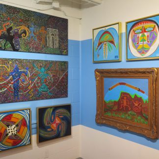 Panels 1-3 of Petroglyph City