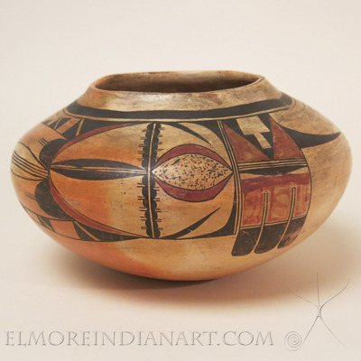 Large Hopi Seed Jar by Nampeyo with Beetle Design, c.1905