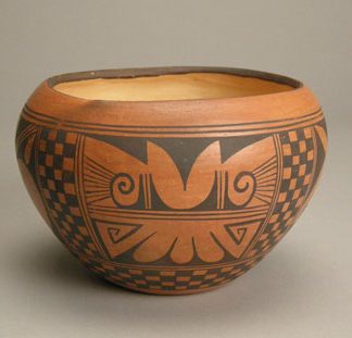 Hopi Black on Red Bowl, c.1935