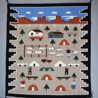 Navajo Pictorial Landscape Weaving