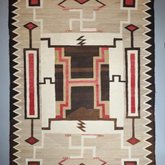 Navajo Crystal Storm Pattern Rug, JB Moore Plate Design c.1910