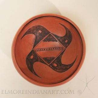 Hopi-Tewa Black and White on Red Bowl by Nampeyo, c.1900