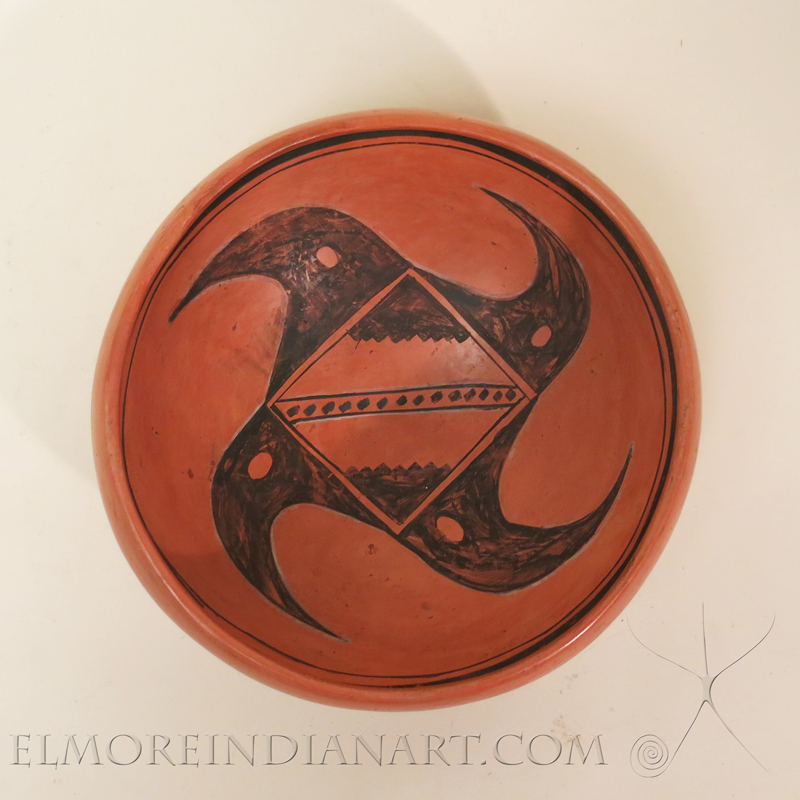 Hopi-Tewa Black and White on Red Bowl by Nampeyo, c.1900