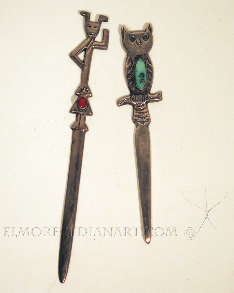Two Sandcast Vintage Navajo Letter Openers Image 2