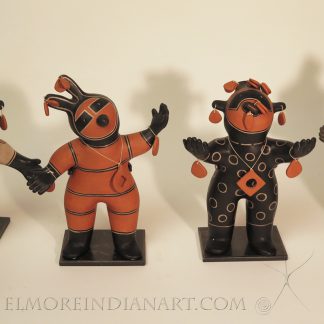Set of Four Cochiti Mono Figures "Four Directions" by Janice Ortiz