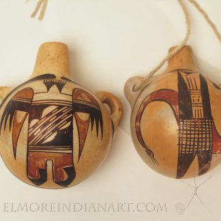 Two Miniature Hopi Polychrome Canteens by Nampeyo, c.1910-1915