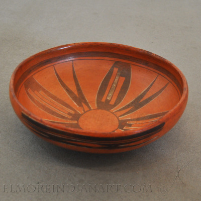Hopi Black and White on Red Bowl by Nampeyo, c.1910 Image 2