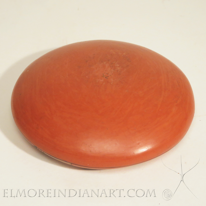 Hopi Black and White on Red Tail Feather Bowl by Nampeyo, c.1910 Image 3