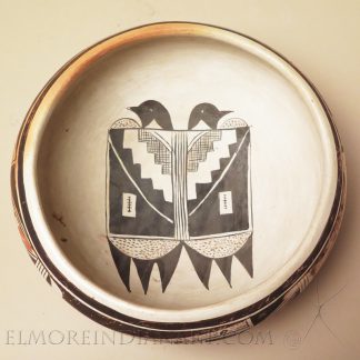 Hopi Polychrome Bowl with Double Bird Design by Nellie Nampeyo