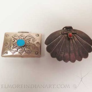 Two Navajo Silver Pillboxes