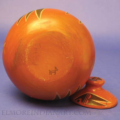 Hopi Redware Lidded Jar by Zella Cheeda Image 2