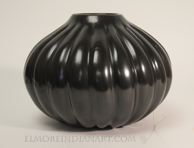 Blackware Melon Jar by Helen Shupla