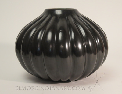 Blackware Melon Jar by Helen Shupla