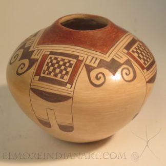 Contemporary Hopi Eagle Tail Jar by Vernida Polacca Nampeyo