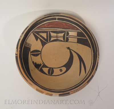 Hopi Swirl Bowl by Nampeyo/Fannie, c.1925