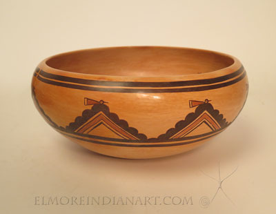 Contemporary Hopi Dough Bowl With Cococle Kachina by Nyla Sahmie, 2024 Image 3