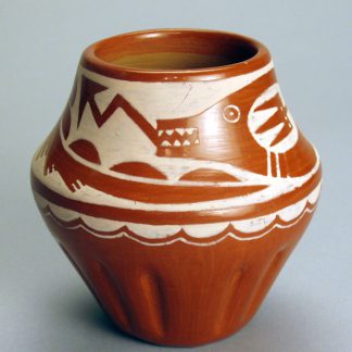 San Ildefonso Redware Jar by Gilbert Attencio, c.1960