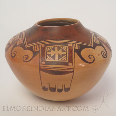 Hopi Eagle Tail Jar by Vernida Polacca