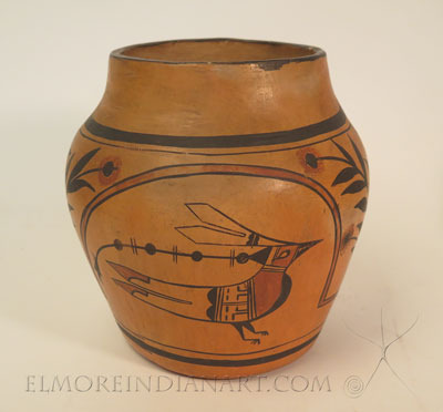 Rare Hopi Jar With Bird By Nampeyo, c.1900 Image 3