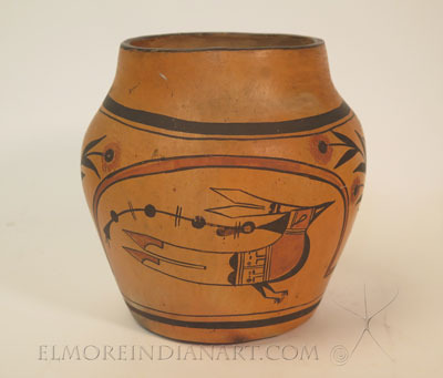Rare Hopi Jar With Bird By Nampeyo, c.1900