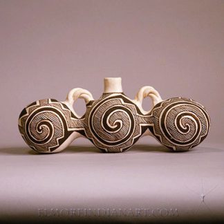 Acoma Tri-Lobe Canteen by Juana Leno