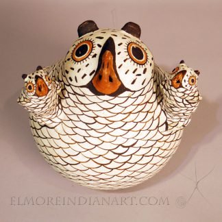 Large Zuni Owl w/ Two Chicks by Nellie Bica