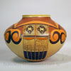 Masterful Polychrome Seed Jar w/ Eagle Tail Design by Jean Sahmie Image 1
