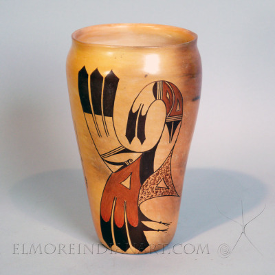 Yellowware Vase w/ Bird Design by Rachel “Koo Loo” Sahmie Nampeyo Image 3