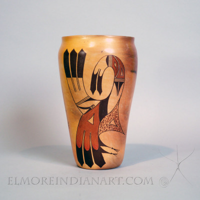 Yellowware Vase w/ Bird Design by Rachel “Koo Loo” Sahmie Nampeyo