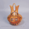 Hopi Yellowware Wedding Vase w/ Beetle Lady by Vernida Polacca c. 1955 Image 1
