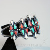 Unusual Zuni inlay Bracelet of coral, turquoise and shell, c. 1930-40 Image 2