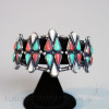Unusual Zuni inlay Bracelet of coral, turquoise and shell, c. 1930-40 Image 1