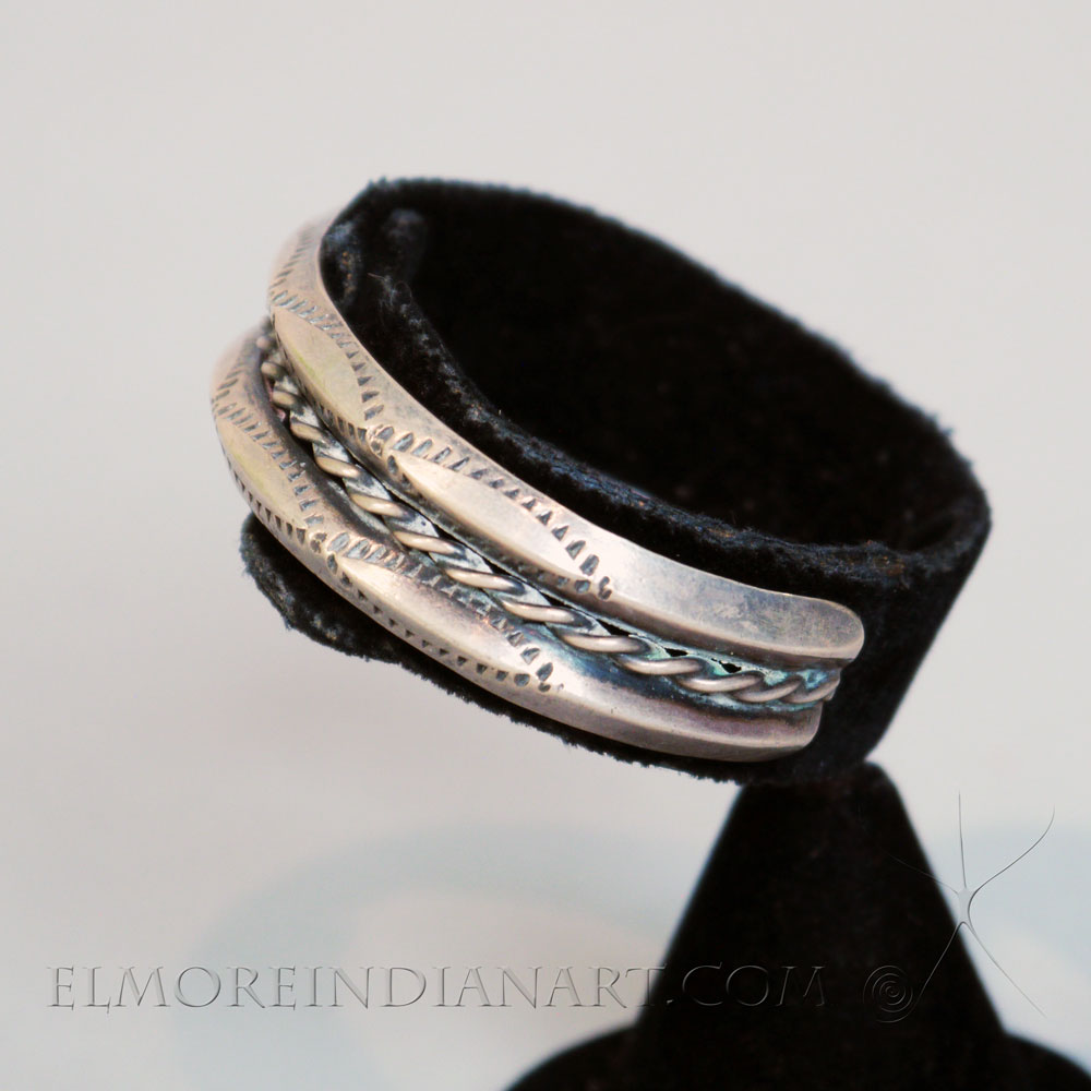 Excellent vintage Navajo silver bracelet with old stamping, c. 1930 Image 2